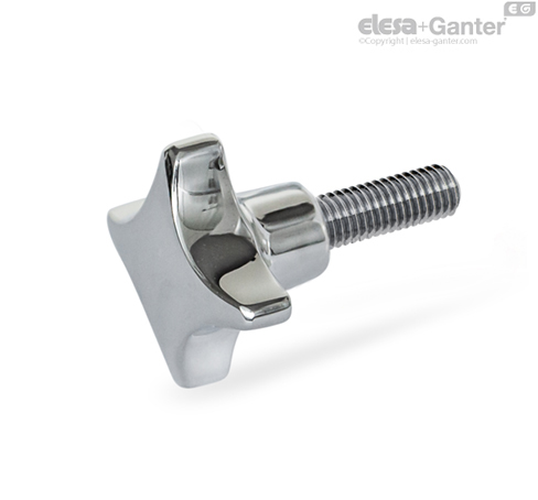 GN 6335.5-A4P Hand Knobs Stainless steel precision casting AISI 316